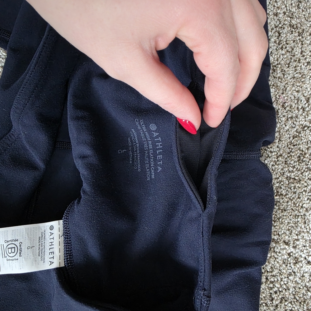 Athleta Navy Performance Leggings - Picture 5 of 6